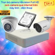 Trọn bộ 02 camera giám sát chất lượng cao Hikvision Full HD 2.0
