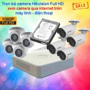 Trọn bộ 8 camera giám sát chất lượng cao Hikvision Full HD 2.0