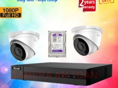Trọn bộ 02 camera IP 2MP Hilook - Hikvison Full HD 2.0 1080P chất lượng cao
