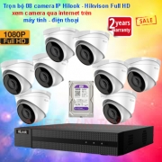 Trọn bộ 08 camera IP 2MP Hilook - Hikvison Full HD 2.0 1080P chất lượng cao