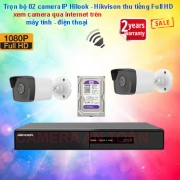 Trọn bộ 02 camera IP 2MP Hilook -  Hikvison Full HD 2.0 thu âm giá rẻ