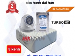 Bộ camera giám sát 8 kênh chất lượng cao Hikvision HD 720P